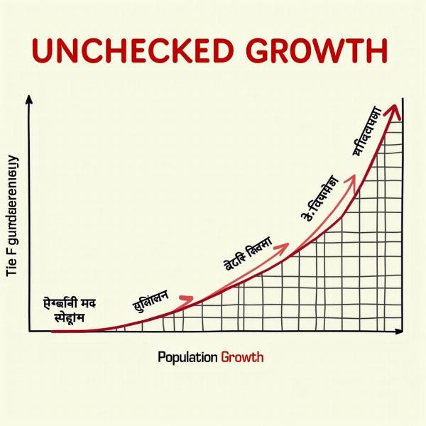 Unchecked growth visualized in Hindi