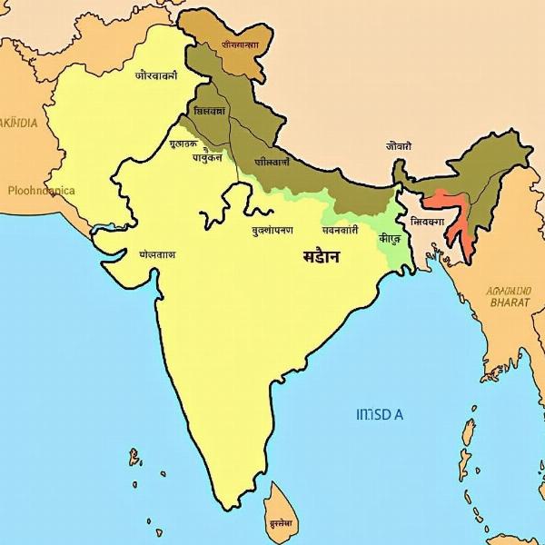 Undivided India Map