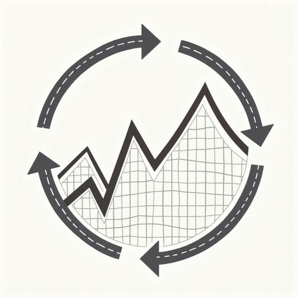 Life cycle with ups and downs representing vicissitudes