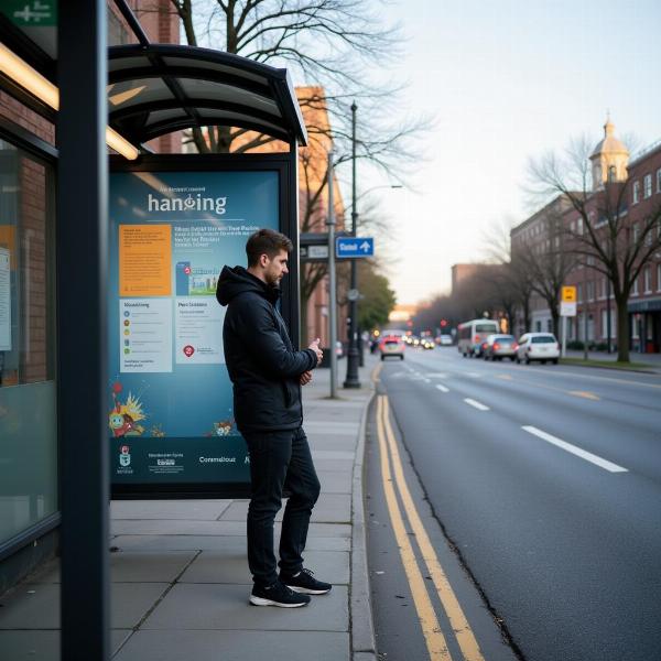 Waiting at the bus stop