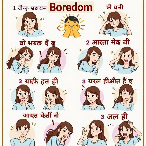 Hindi Expressions for Boredom