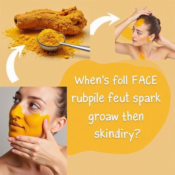 Wild Turmeric Face Mask Application