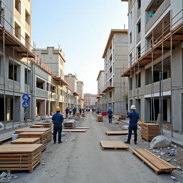 Construction Site Showing Work in Progress