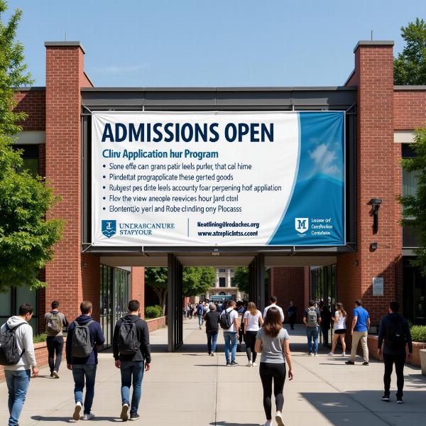 Admission Open Banner at a University