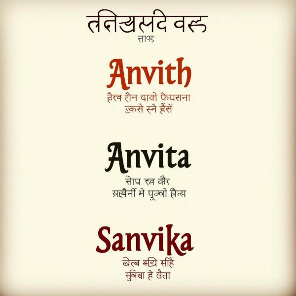 Anvith, Anvita, Sanvika: Exploring Similar Names