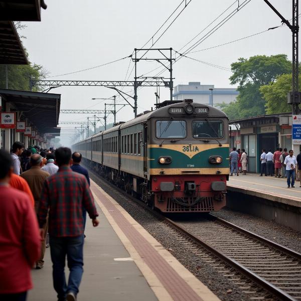 Arrival at Train Station