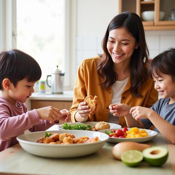 Family Enjoying a Balanced Meal