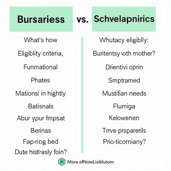 Comparing Bursaries and Scholarships in Terms of Eligibility Criteria and Benefits