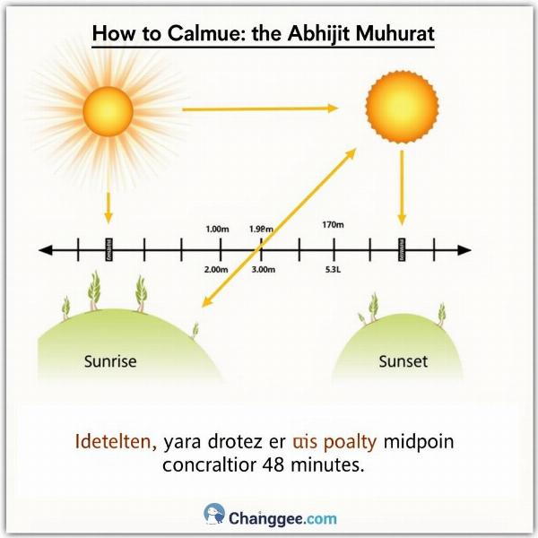 Calculating Abhijit Muhurat Using Sunrise and Sunset Times