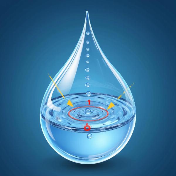 Cohesive Force in a Water Droplet