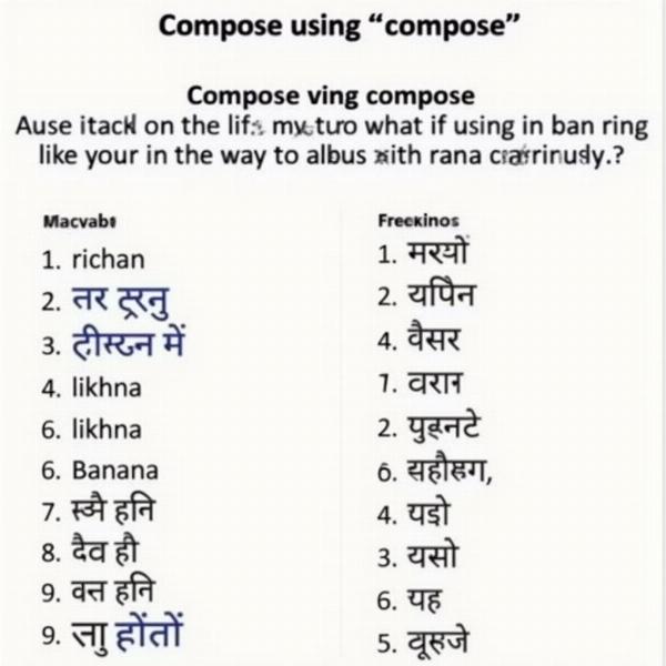 Compose in Hindi Translation