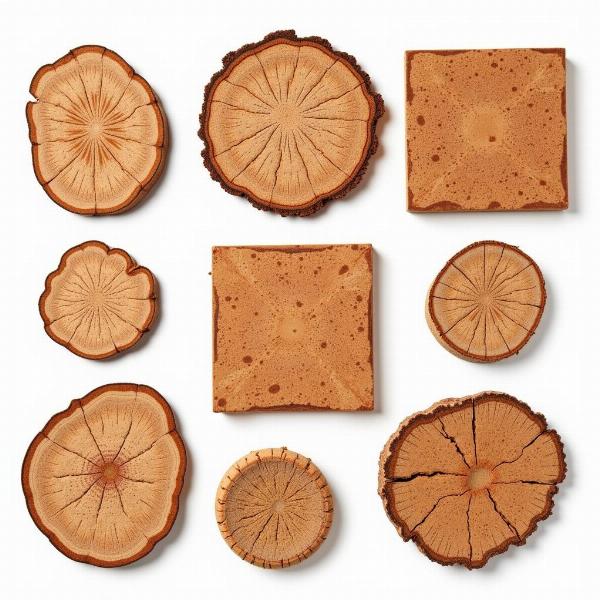 Cork Slices in Different Shapes and Sizes