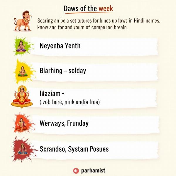 Days of the Week in Hindi