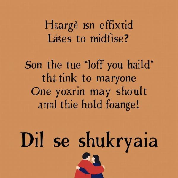 Expressing gratitude in Hindi with "Dil se shukriya"