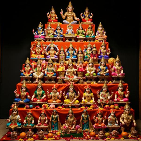 Golu Doll Arrangement during Navratri