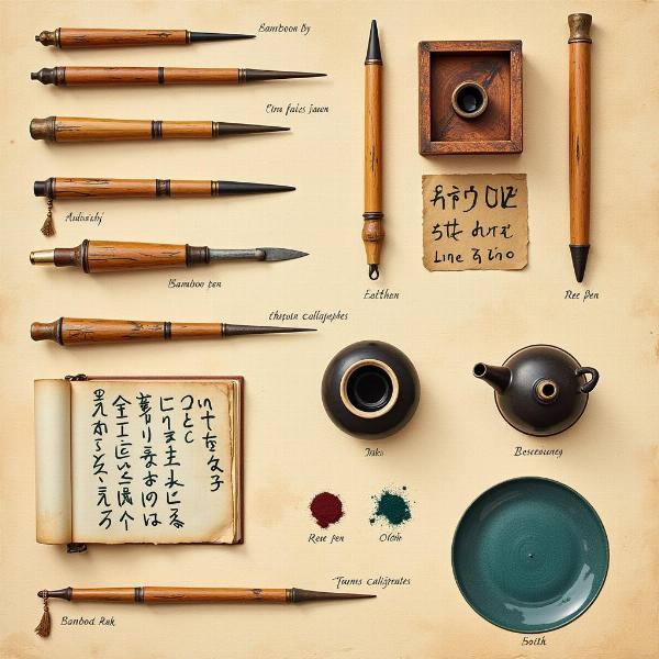 Hindi Calligraphy Tools and Materials