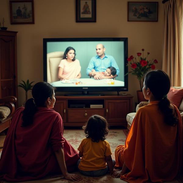 Watching TV in India