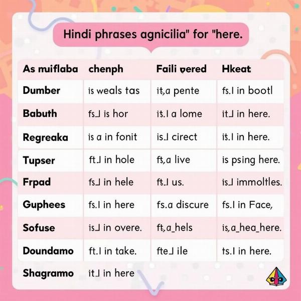 Hindi Phrases for Here