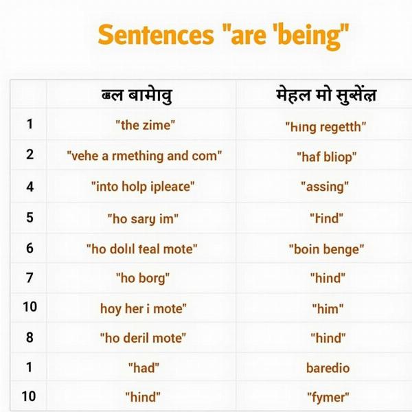 Hindi Translation Examples of Are Being