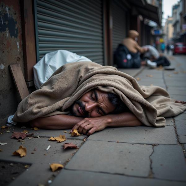 Homeless Person in India