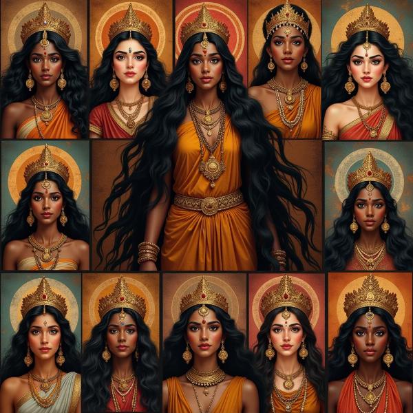 Indian Goddesses with Dusky Skin