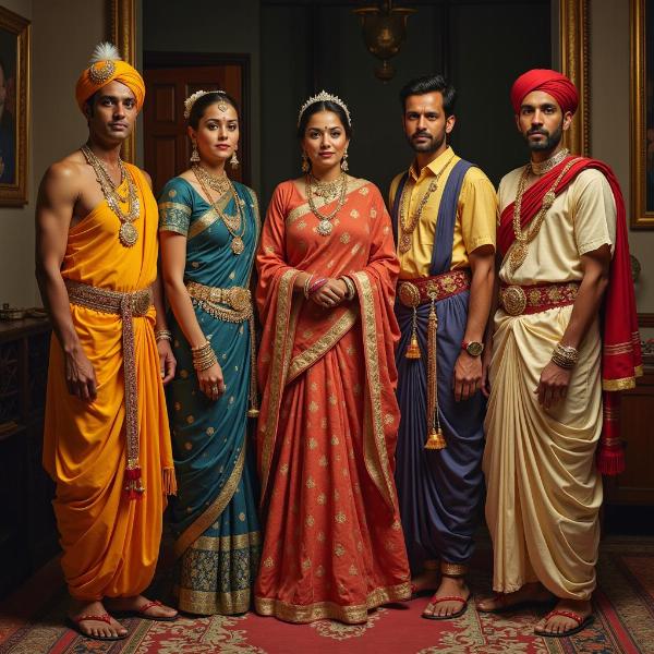 Indian Royal Family Portrait