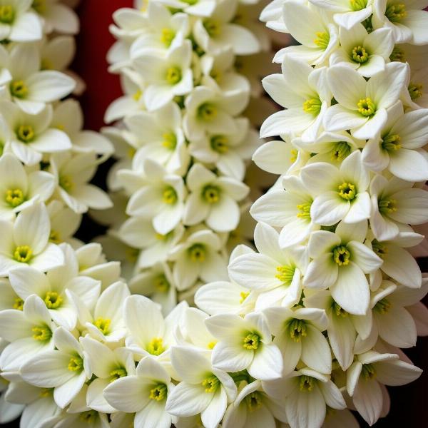 Jasmine (Chameli) flowers used in a garland