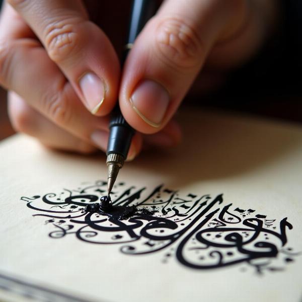 Black Ink Calligraphy