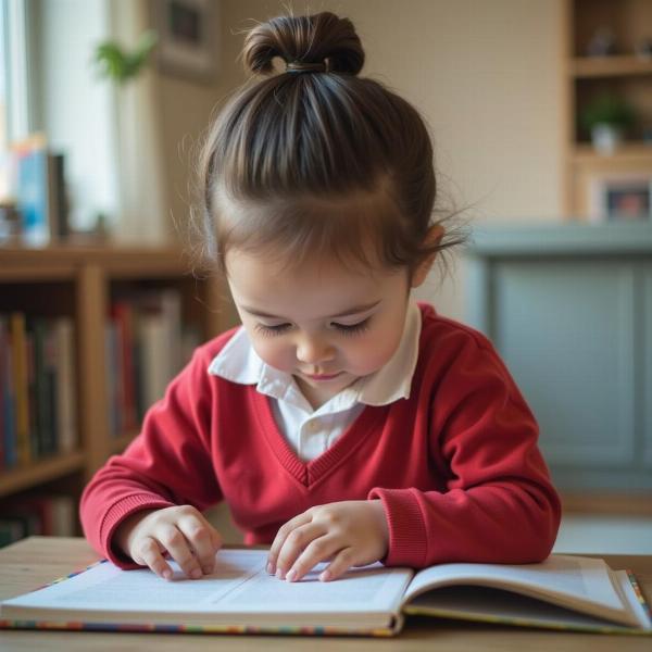 A child reading during the latency stage