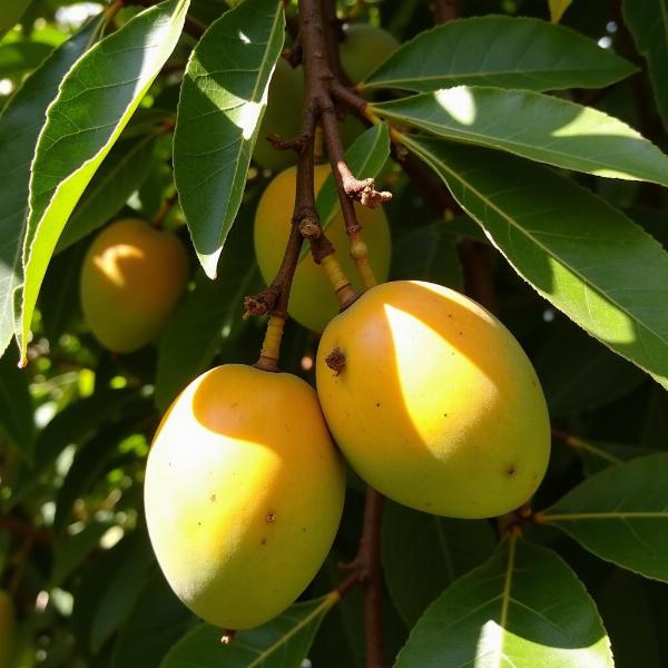 Letting fruits remain on a tree