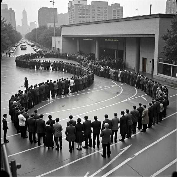 Long queue around building