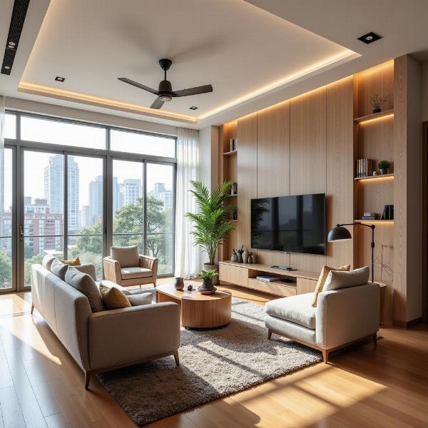 Modern Indian Apartment Living Room