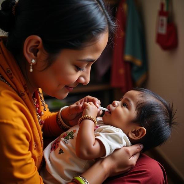 Mother Feeding Baby