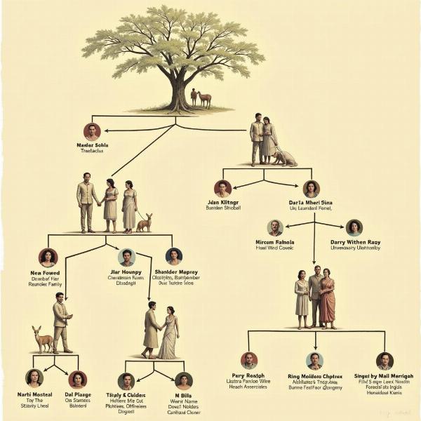 Indian Family Tree Showing Mother's Maiden Name