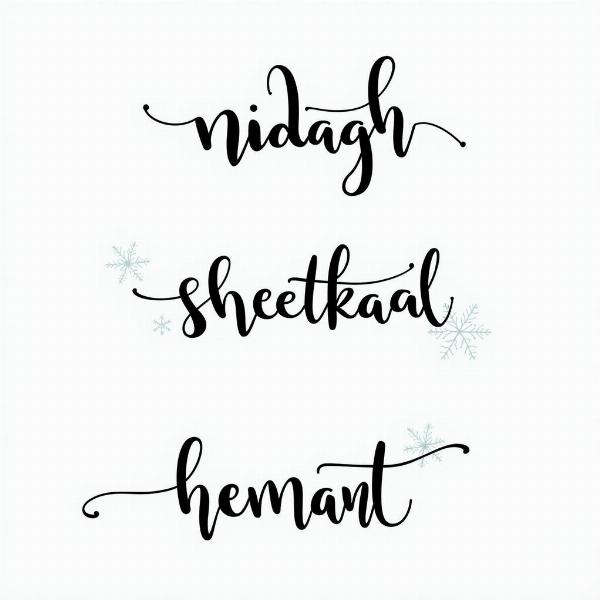 Hindi words for winter seasons