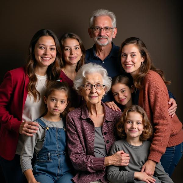 A Multi-Generational Family Portrait with a Nonagenarian