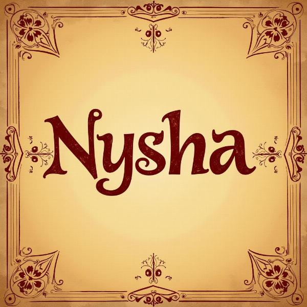 Sanskrit Script - Showing the name Nysha written in Sanskrit, this image highlights the name's ancient roots and cultural connection to India.