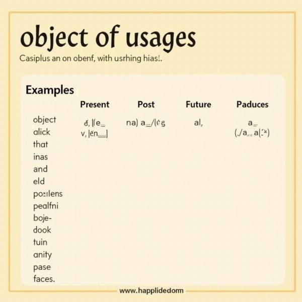 Object Usage in Hindi Tenses