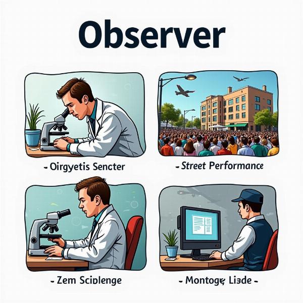 Observers Meaning in Hindi