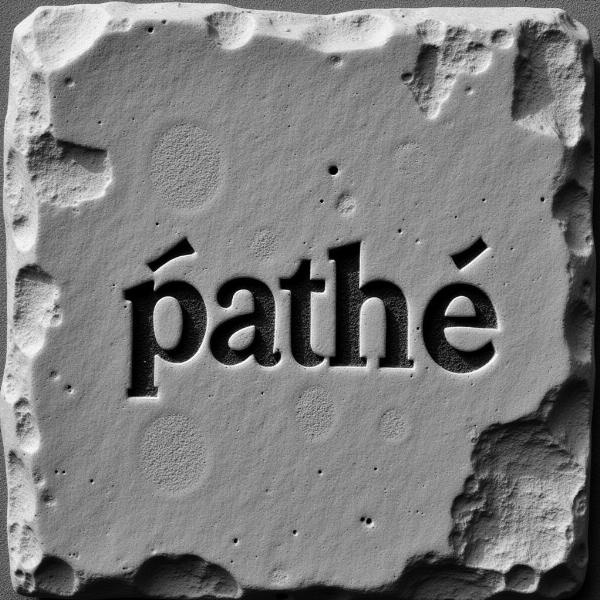 Pathe meaning stone - A close-up of a rough, gray stone.