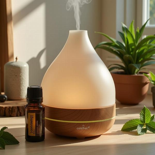 Peppermint Oil in Aromatherapy Diffuser