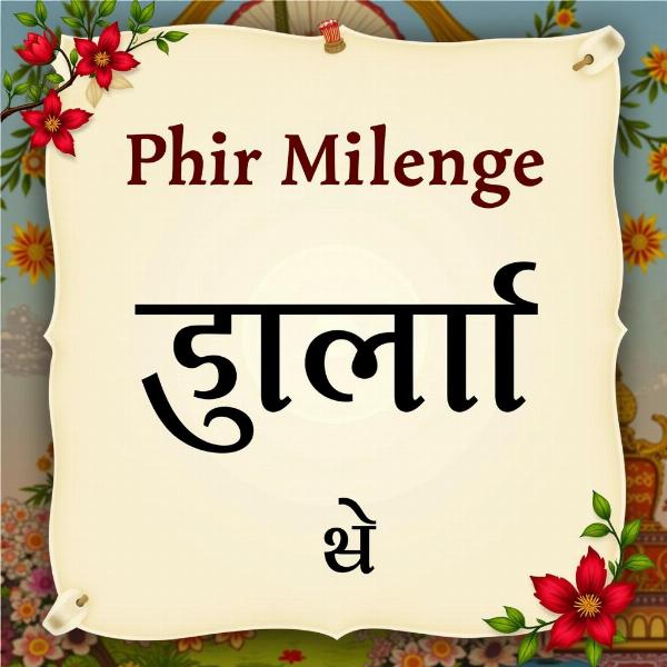 Phir Milenge in Hindi Script