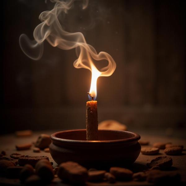 Burning Incense Stick during Prayer