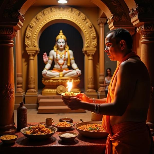 Pujari Performing Aarti