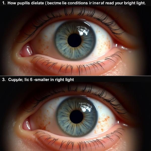 Pupil Dilation in Different Light Conditions