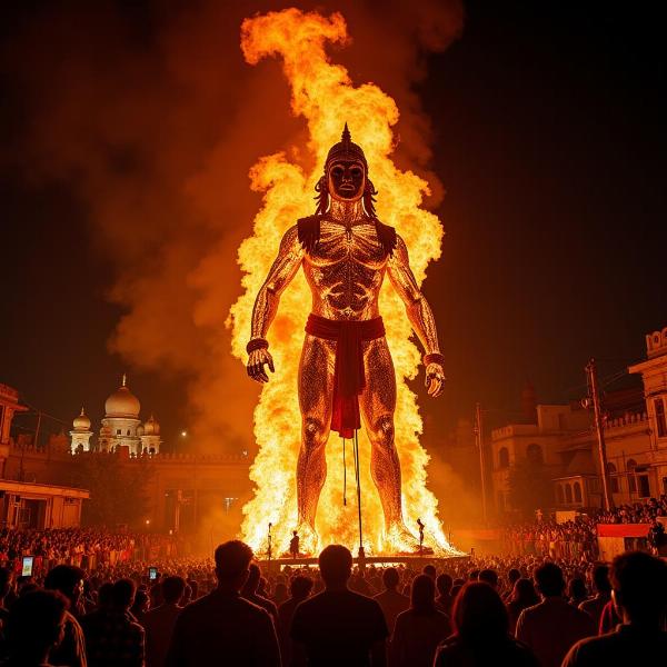 Ravana Putla during Dussehra