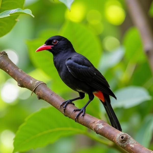 Red-vented Bulbul Perched on a Branch