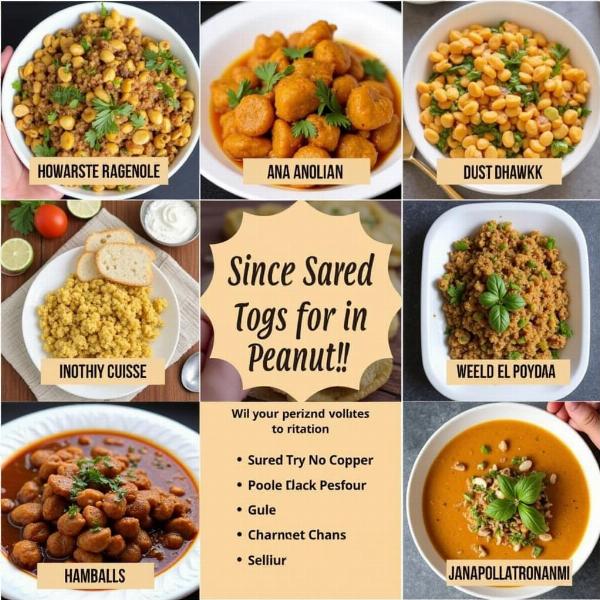 Variety of Peanut Dishes Across India