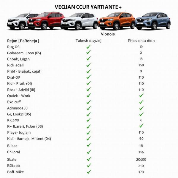 Renault Kwid Variants Comparison