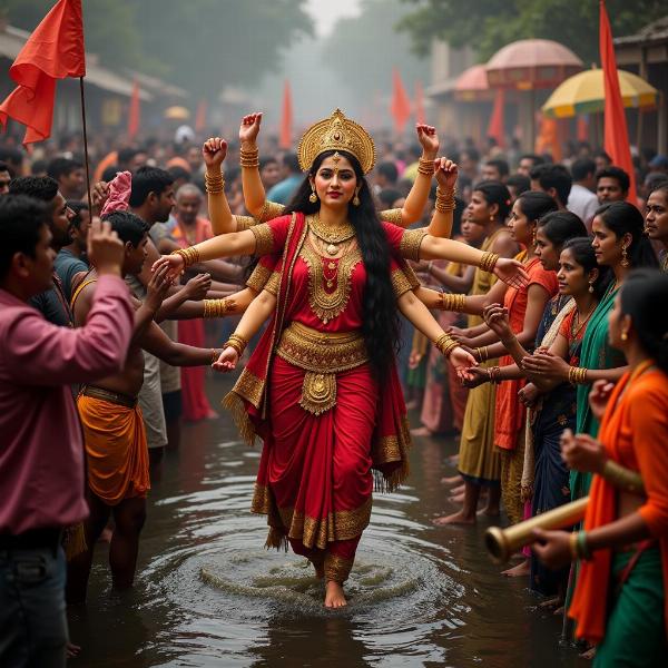 Ritual immersion of idol